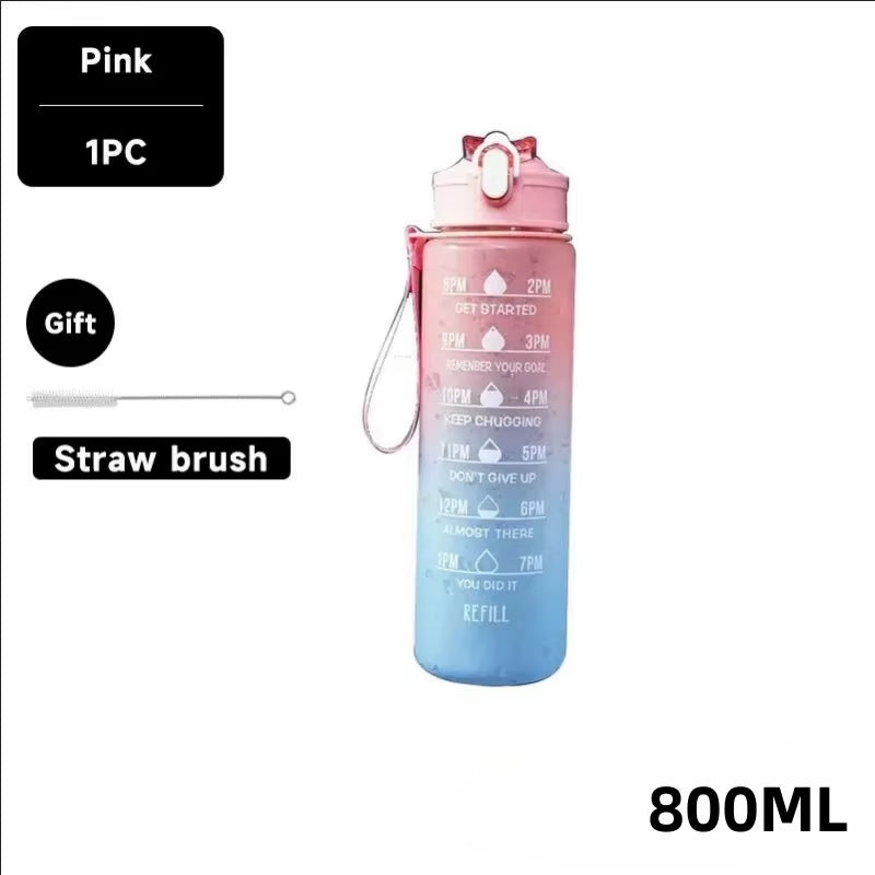 1 Liter Water Bottle Motivational Sport Water Bottle Leakproof Drinking Bottles Outdoor Travel Gym Fitness Jugs for Kitchen