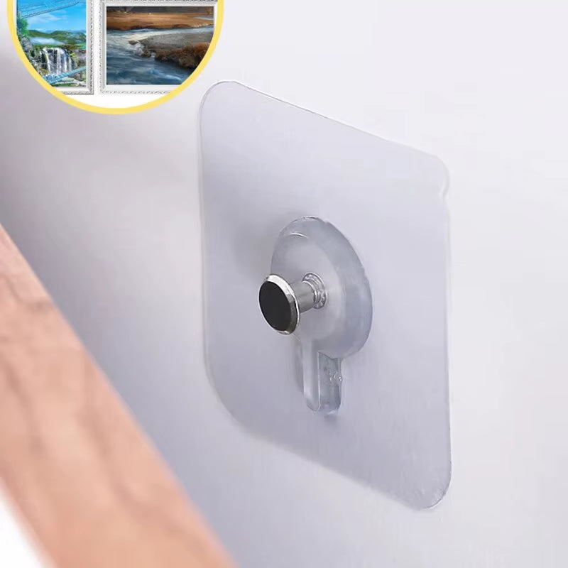 10Pcs Strong Adhesive Hooks Picture Frame Poster No Drilling Hooks Waterproof Durable Kitchen Bathroom Accessories Screw Hooks