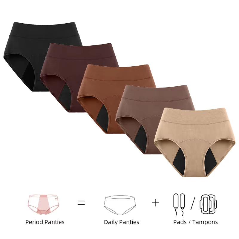 3Layers Leak Proof Menstrual Panties Women Period Underwear Sexy Pants Incontinence Underwear Briefs High Waist Breathable Pants