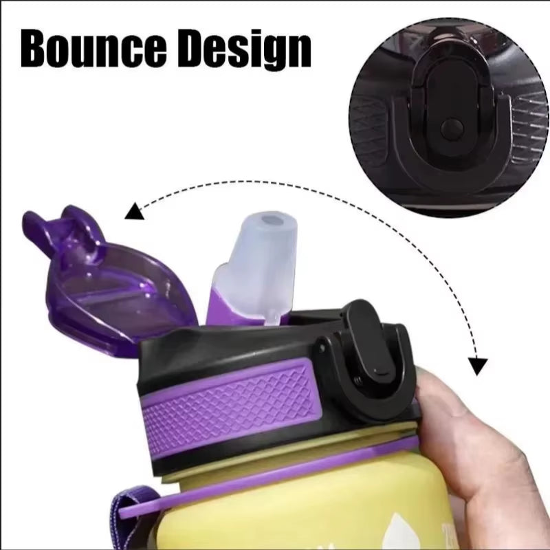 1 Liter Water Bottle Motivational Sport Water Bottle Leakproof Drinking Bottles Outdoor Travel Gym Fitness Jugs for Kitchen