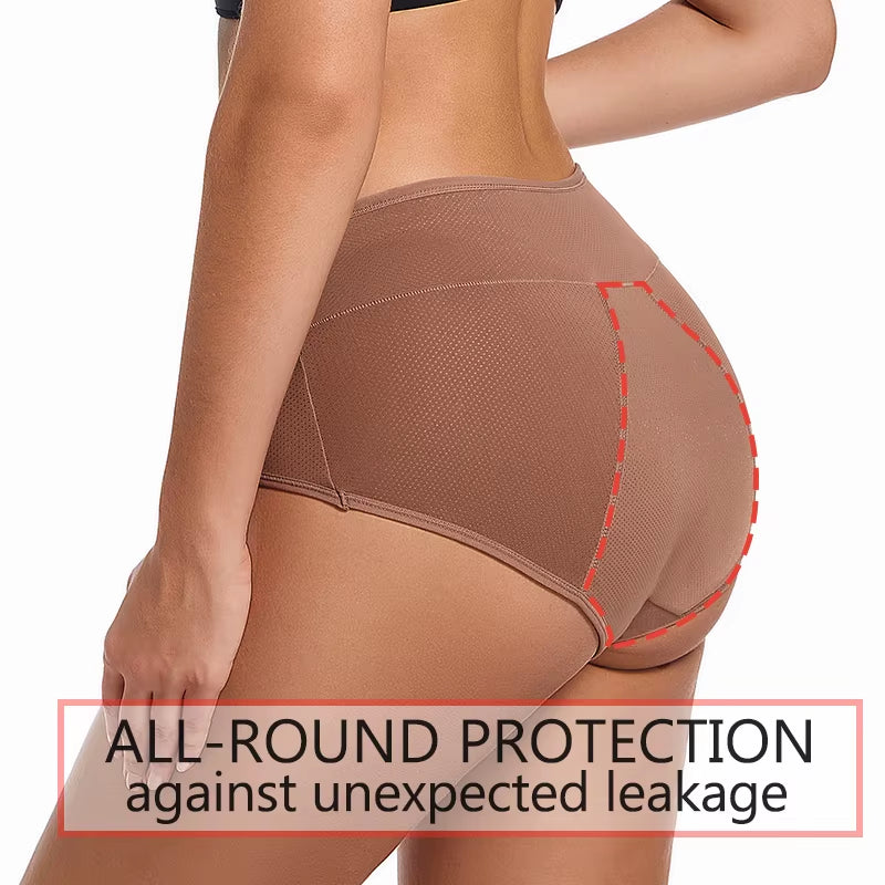 3Layers Leak Proof Menstrual Panties Women Period Underwear Sexy Pants Incontinence Underwear Briefs High Waist Breathable Pants