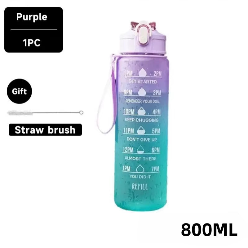 1 Liter Water Bottle Motivational Sport Water Bottle Leakproof Drinking Bottles Outdoor Travel Gym Fitness Jugs for Kitchen
