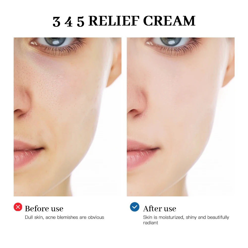 Soothe and repair your skin with the 345 Relief Cream. Formulated to calm redness, irritation, and dryness, it strengthens your skin barrier while leaving it soft and nourished. Perfect for sensitive skin types.