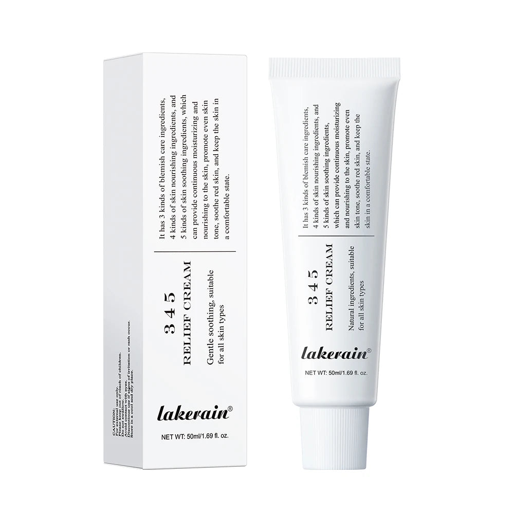 Soothe and repair your skin with the 345 Relief Cream. Formulated to calm redness, irritation, and dryness, it strengthens your skin barrier while leaving it soft and nourished. Perfect for sensitive skin types.