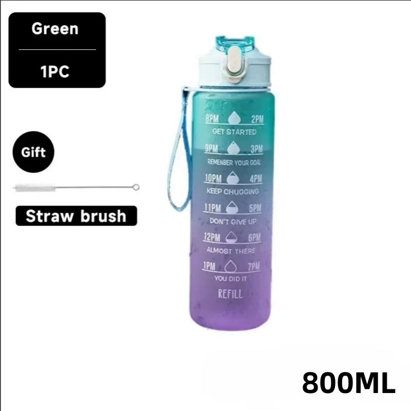 1 Liter Water Bottle Motivational Sport Water Bottle Leakproof Drinking Bottles Outdoor Travel Gym Fitness Jugs for Kitchen