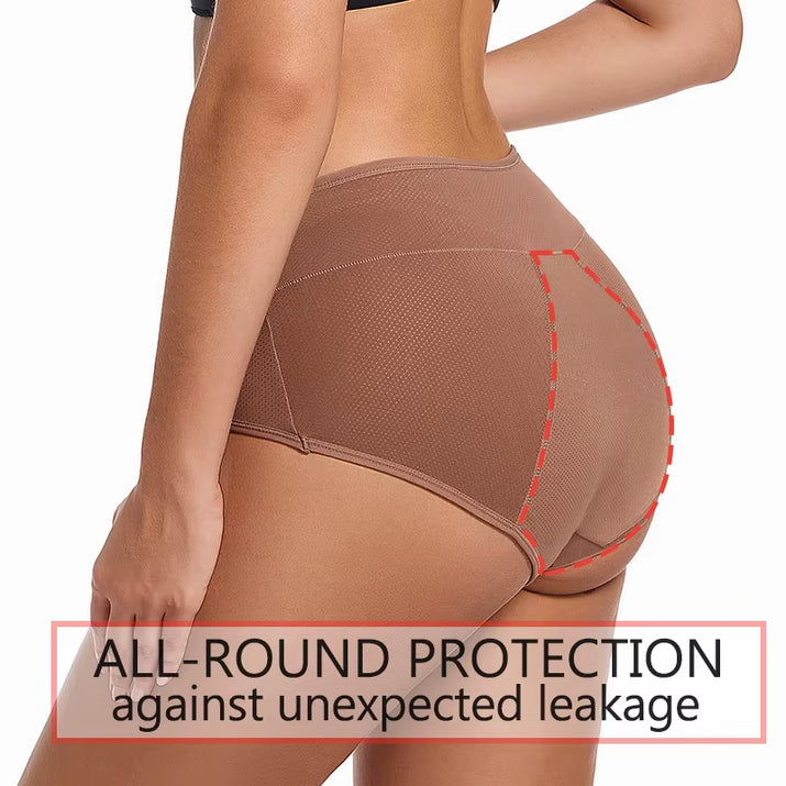 3Layers Leak Proof Menstrual Panties Women Period Underwear Sexy Pants Incontinence Underwear Briefs High Waist Breathable Pants