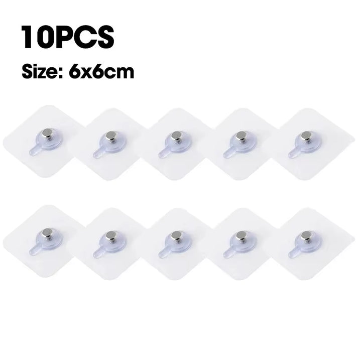 10Pcs Strong Adhesive Hooks Picture Frame Poster No Drilling Hooks Waterproof Durable Kitchen Bathroom Accessories Screw Hooks