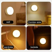 1Pc Motion Sensor Night Light - Wireless LED Detector Lamp for Bedroom, Staircase, Closet, and Room Decor-