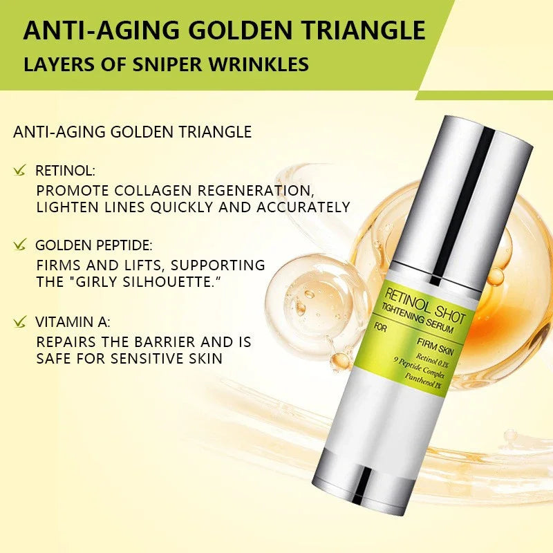 Rejuvenate tired eyes with our Korean Retinol Shot Eye Cream. Enriched with retinol and natural extracts, it reduces wrinkles, fine lines, and puffiness while deeply moisturizing your skin. Dermatologist-tested for safe daily use.