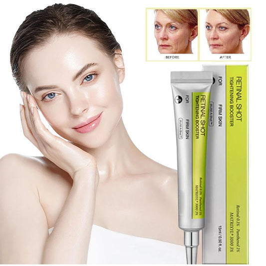 Rejuvenate tired eyes with our Korean Retinol Shot Eye Cream. Enriched with retinol and natural extracts, it reduces wrinkles, fine lines, and puffiness while deeply moisturizing your skin. Dermatologist-tested for safe daily use.