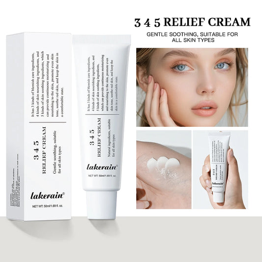 Soothe and repair your skin with the 345 Relief Cream. Formulated to calm redness, irritation, and dryness, it strengthens your skin barrier while leaving it soft and nourished. Perfect for sensitive skin types.