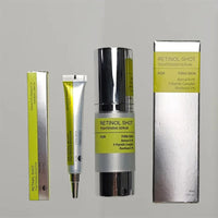 Rejuvenate tired eyes with our Korean Retinol Shot Eye Cream. Enriched with retinol and natural extracts, it reduces wrinkles, fine lines, and puffiness while deeply moisturizing your skin. Dermatologist-tested for safe daily use.