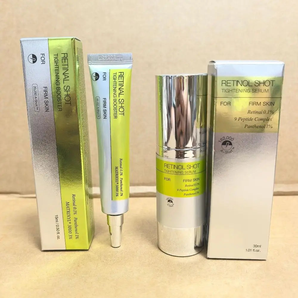 Rejuvenate tired eyes with our Korean Retinol Shot Eye Cream. Enriched with retinol and natural extracts, it reduces wrinkles, fine lines, and puffiness while deeply moisturizing your skin. Dermatologist-tested for safe daily use.