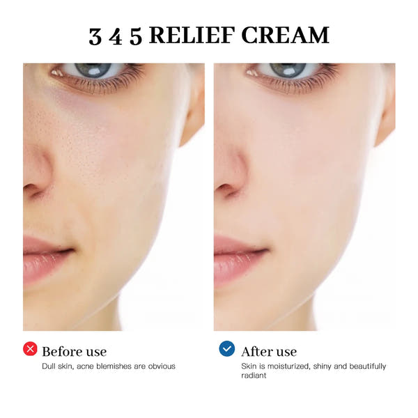 Soothe and repair your skin with the 345 Relief Cream. Formulated to calm redness, irritation, and dryness, it strengthens your skin barrier while leaving it soft and nourished. Perfect for sensitive skin types.