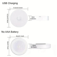 1Pc Motion Sensor Night Light - Wireless LED Detector Lamp for Bedroom, Staircase, Closet, and Room Decor-