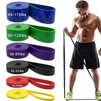 1/5Pcs Tpe Elastic Band Resistance Strength Training Sports Fitness Latex Pull-Up Ension Thick Circle Yoga Multi-Functional Hip